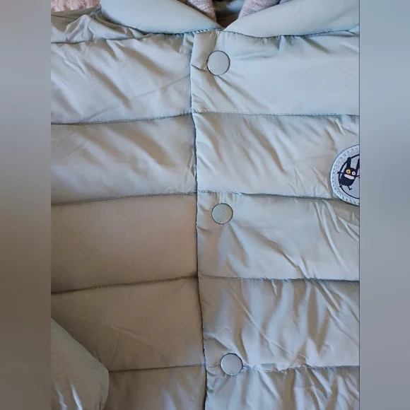 GB Light Blue Hooded Puffer Jacket - Picture 4 of 5